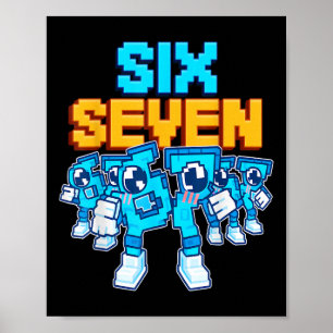 67 Six Seven Funny Italian Brainrot Kids Gaming Me Poster