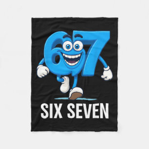 67 Six Seven Funny Italian Brainrot Kids Gaming Vi Fleece Blanket