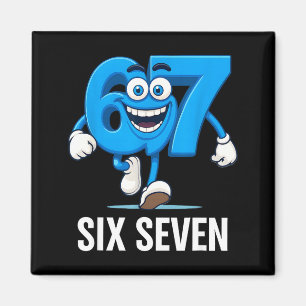 67 Six Seven Funny Italian Brainrot Kids Gaming Vi Magnet
