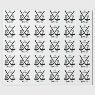 67 Six Seven Funny Meme Brain Rot Meme Wrapping Paper