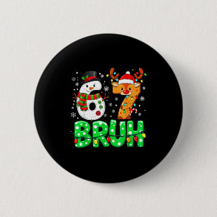 67 Six Seven Funny Snowman Reindeer Bruh 6 7 Meme Cm Round Badge