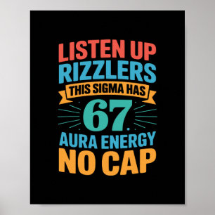67 Six Seven Get Sendy Meme Design Funny 6 7 Sigma Poster