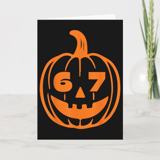 67 Six Seven Halloween Costume For Students Teache Card (Front)