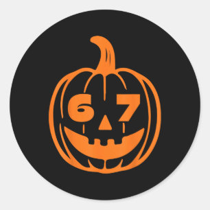 67 Six Seven Halloween Costume For Students Teache Classic Round Sticker