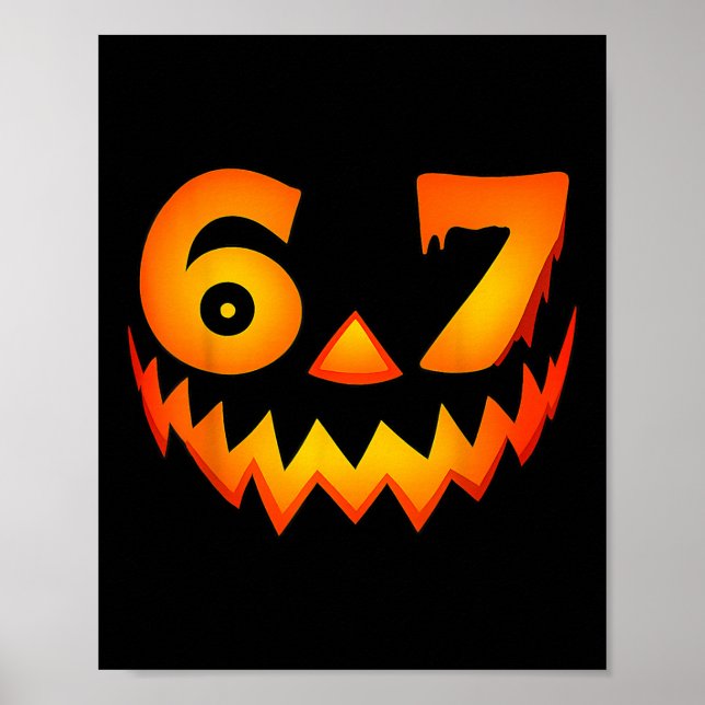67 Six Seven Halloween Costume For Students Teache Poster (Front)