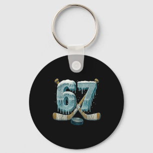 67 Six Seven Hockey Drip Number Funny 6 7 Meme  Key Ring