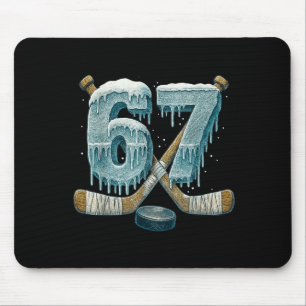 67 Six Seven Hockey Drip Number Funny 6 7 Meme  Mouse Pad