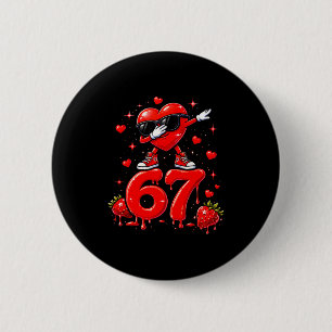 67 Six Seven Ice Cream Meme Funny Valentine Days  6 Cm Round Badge