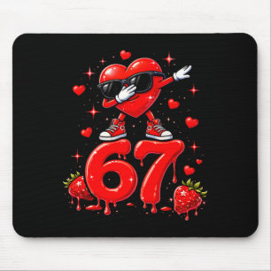 67 Six Seven Ice Cream Meme Funny Valentine Days Mouse Pad