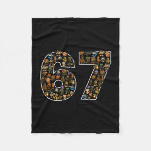 67 Six Seven Italian Brainrot Gen Alpha Meme  Fleece Blanket