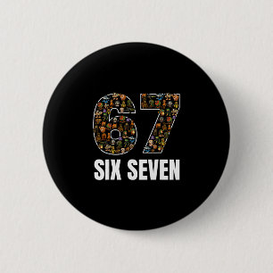 67 Six Seven Italian Brainrot Gen Alpha Slang Meme 6 Cm Round Badge