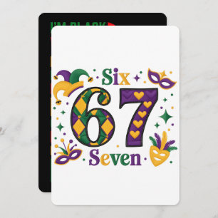 67 Six Seven Mardi-Gras Black History 2026 Holiday Card