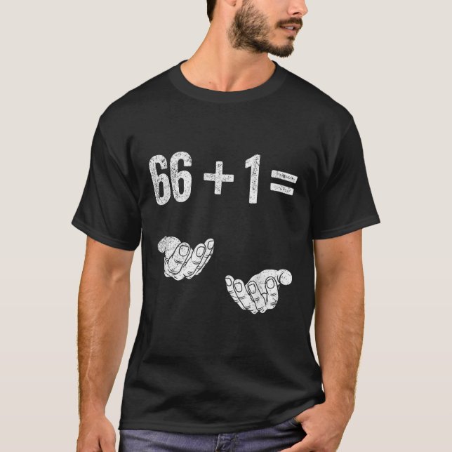 67 Six Seven Math Mathematics Brainrot Equation Bi T-Shirt (Front)