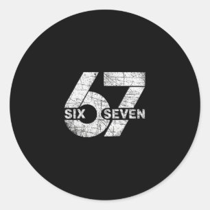 67 Six Seven Meme 2  Classic Round Sticker