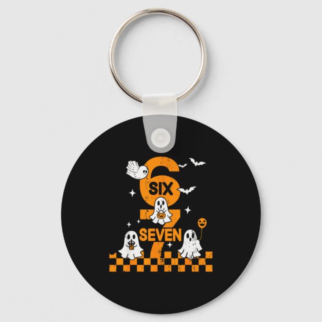 67 Six Seven Meme 6 7 Couple Matching Halloween Co Key Ring (Front)