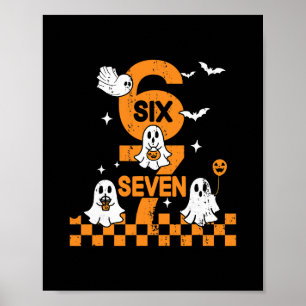 67 Six Seven Meme 6 7 Couple Matching Halloween Co Poster