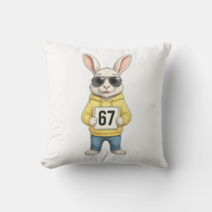 67 Six Seven Meme 6 7 Funny Easter Day for Boys Me Cushion