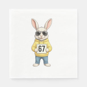 67 Six Seven Meme 6 7 Funny Easter Day for Boys Me Napkin