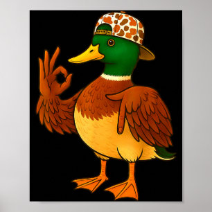 67 Six Seven Meme Camo Mallard Duck Hunting Boys M Poster