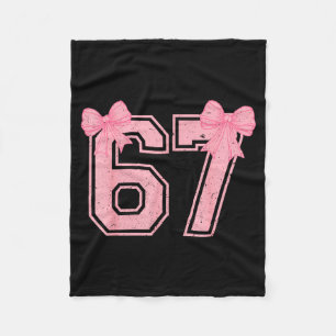 67 Six Seven Meme Coquette Nk Bow 6 7 Gen Alpha Sl Fleece Blanket