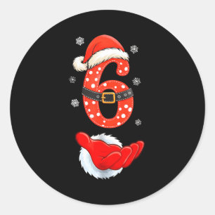 67 Six Seven Meme Couple Matching Christmas  Classic Round Sticker