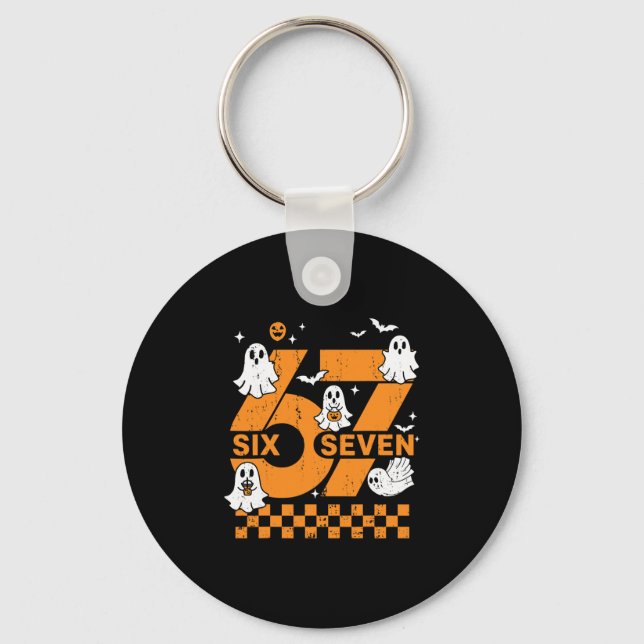 67 Six Seven Meme Fun 6 7 Couple Matching Hallowee Key Ring (Front)