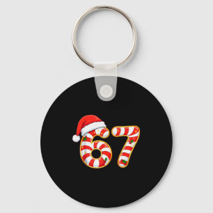 67 Six Seven Meme Gen Alpha Slang Funny Christmas  Key Ring