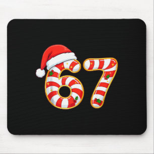 67 Six Seven Meme Gen Alpha Slang Funny Christmas Mouse Pad