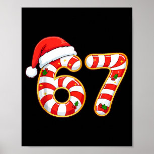 67 Six Seven Meme Gen Alpha Slang Funny Christmas  Poster