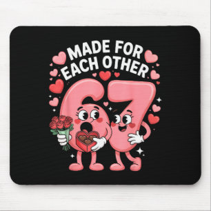 67 Six Seven Meme Gen Alpha Valentines Day Coquett Mouse Pad