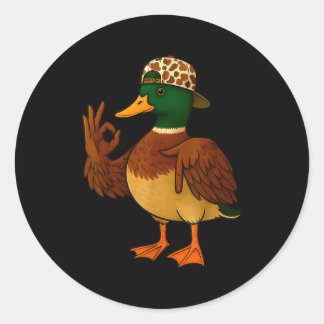 67 Six Seven Meme Mallard Duck Hunting Season Boy  Classic Round Sticker