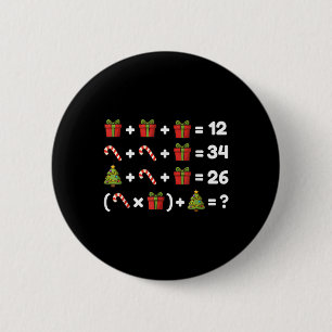 67 Six Seven Meme Math Christmas Equation Logic Pu 6 Cm Round Badge