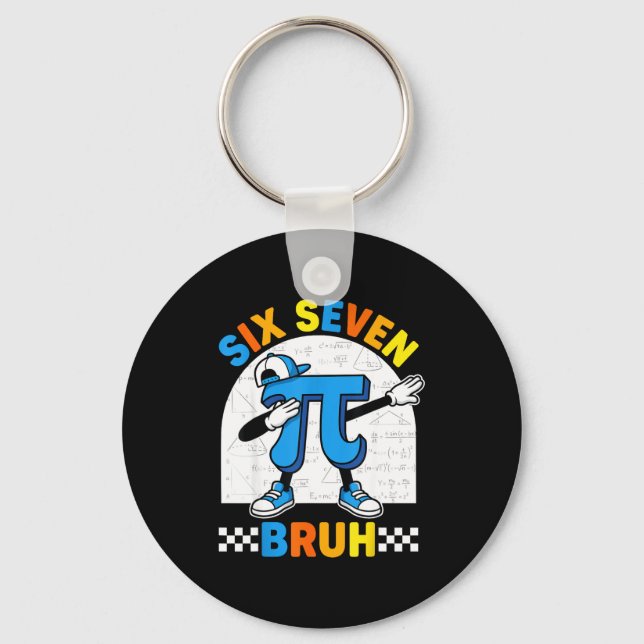 67 six seven meme math funny day math teacher men key ring (Front)