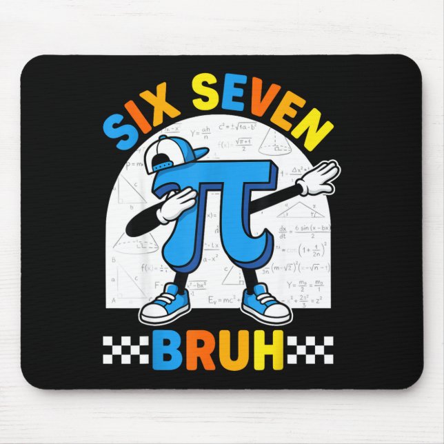 67 six seven meme math funny day math teacher men mouse pad (Front)