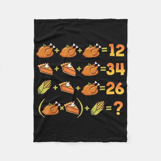 67 Six Seven Meme Math Thanksgiving Equation Logic Fleece Blanket (Front)