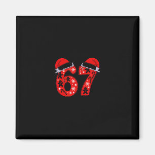 67 Six Seven Novelty Christmas Santa Hat Family Ma Magnet