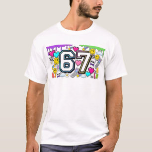 67 Six Seven Retro Y2K Aesthetic  T-Shirt
