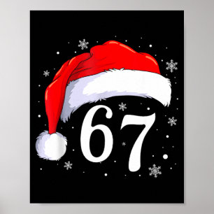 67 Six Seven Santa Funny Christmas 6 7 Meme Men Wo Poster