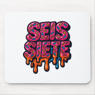 67 Six Seven Seis Seven Spanish Brainrot Viral Mem Mouse Pad