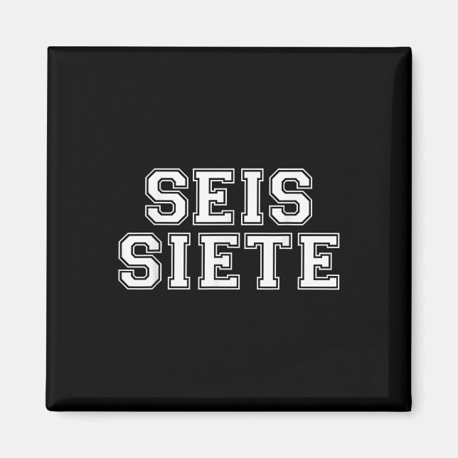 67 Six Seven Seis Siete Spanish Brainrot Christmas Magnet (Front)