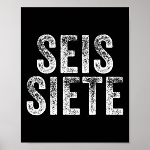 67 Six Seven Seis Siete Spanish Brainrot Christmas Poster