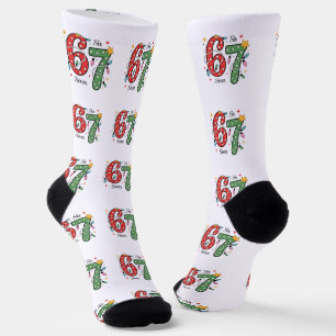 67 Six Seven Socks,  Unique Christmas Gift Idea Socks