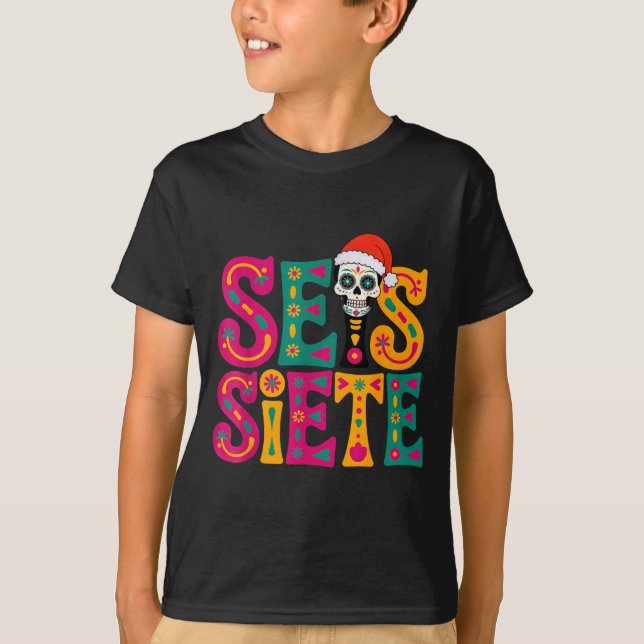 67 Six Seven Spanieacher Bilingual Seis Siete Chri T-Shirt (Front)