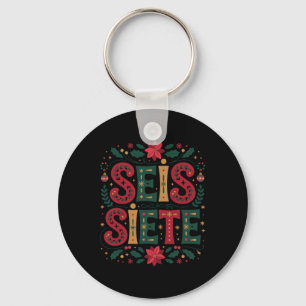 67 Six Seven Spanish Teacher Bilingual Seis Siete  Key Ring