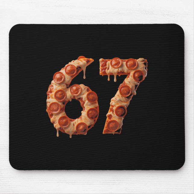 67 Six Seven Zza Brainrot Viral Meme Halloween Fun Mouse Pad (Front)