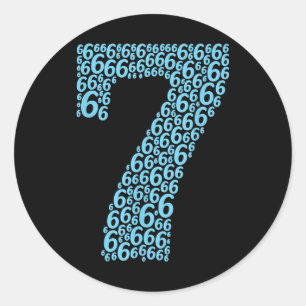67 Sixty Seven Halloween Costume Design Funny 6 7 Classic Round Sticker