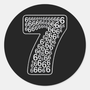 67 Sixty Seven Halloween Costume Design Funny 6 7  Classic Round Sticker