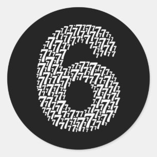 67 Sixty Seven Halloween Costume Design Funny 6 7  Classic Round Sticker