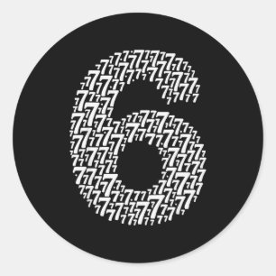 67 Sixty Seven Halloween Costume Design Funny 6 7 Classic Round Sticker