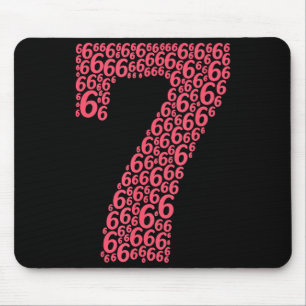67 Sixty Seven Halloween Costume Design Funny 6 7 Mouse Pad